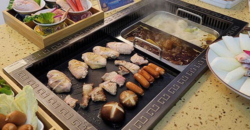 2 in 1 hot pot and bbq