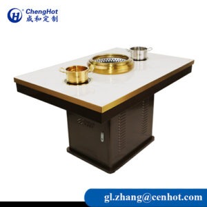 hot po and Korean bbq table