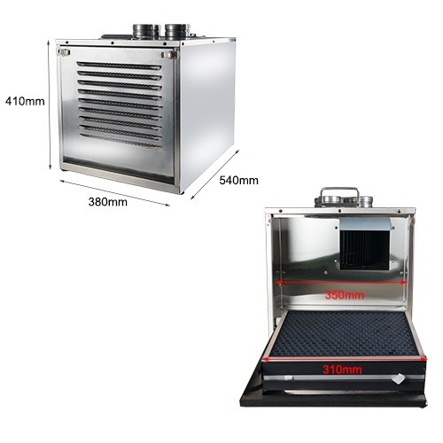 size of smoke purifier