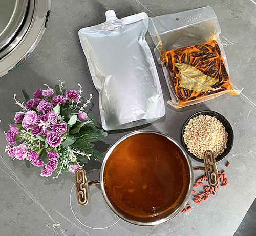 customized hot pot base packing