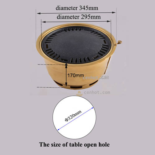korean charcoal grill size