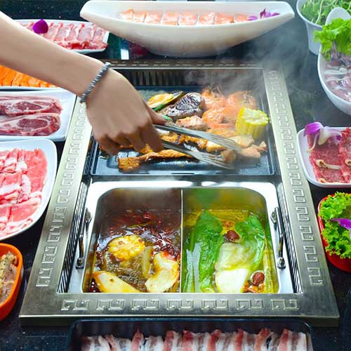 hotpot and grill combo
