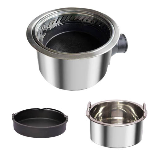 smokeless mini single bbq pan and pot materials