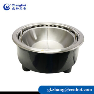 round smokeless hot pot cooker