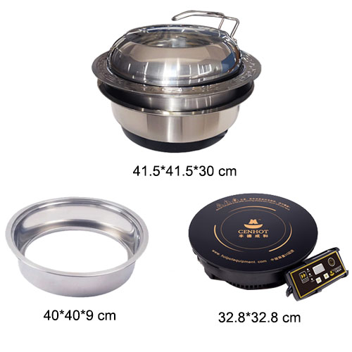 hot pot with steamer parts