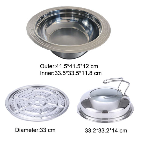 reataurant hot pot with steamer