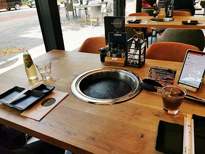 Korean bbq grill table