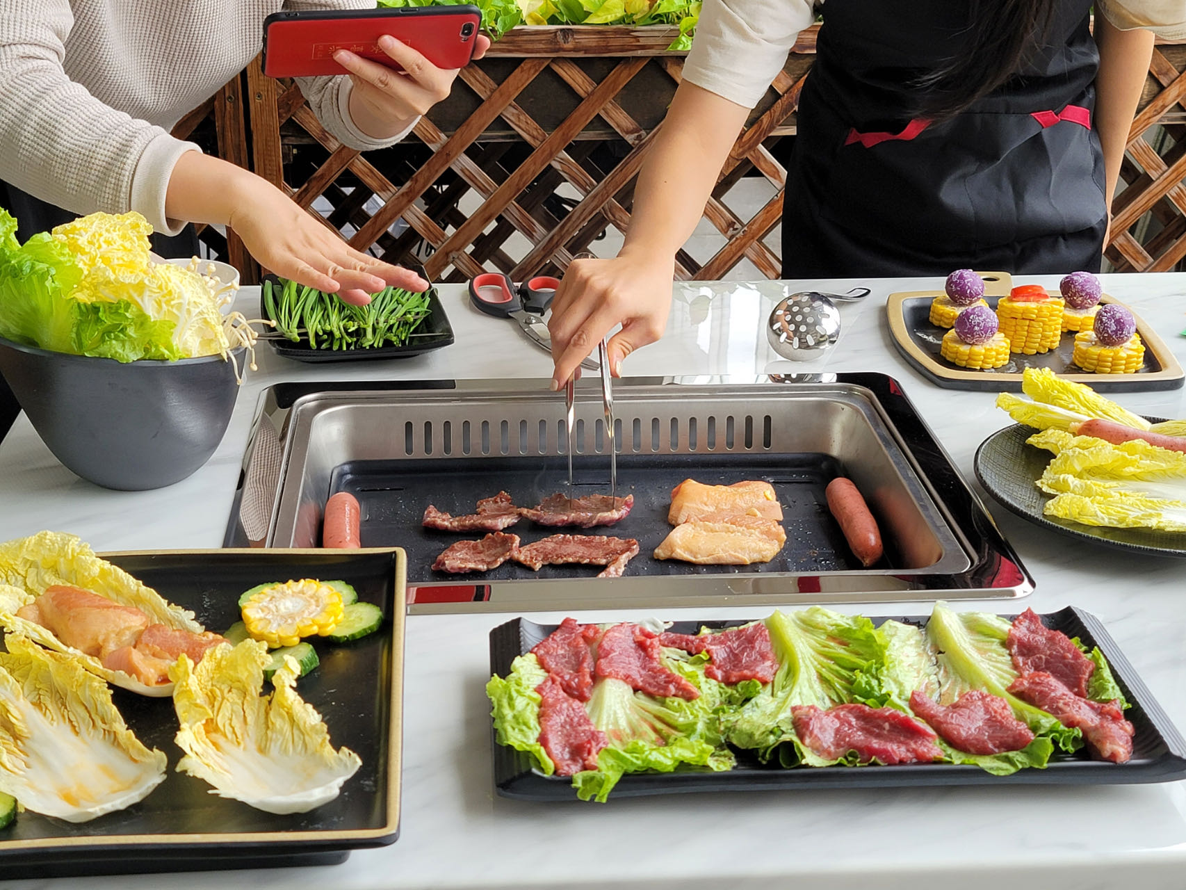 BBQ grill cooking